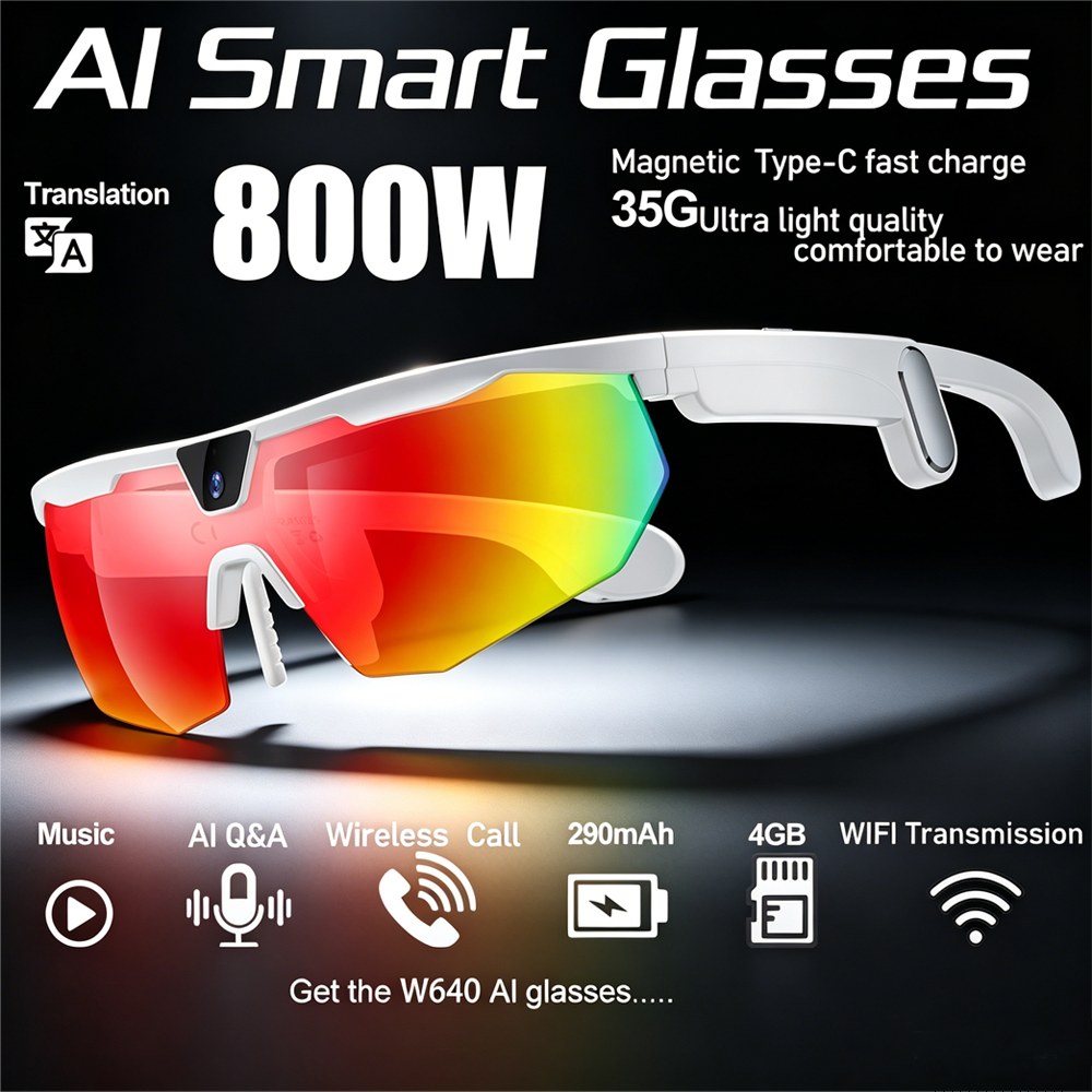 Smart Glasses Lens - BT Cycling Sunglasses AI Voice Wake-Up