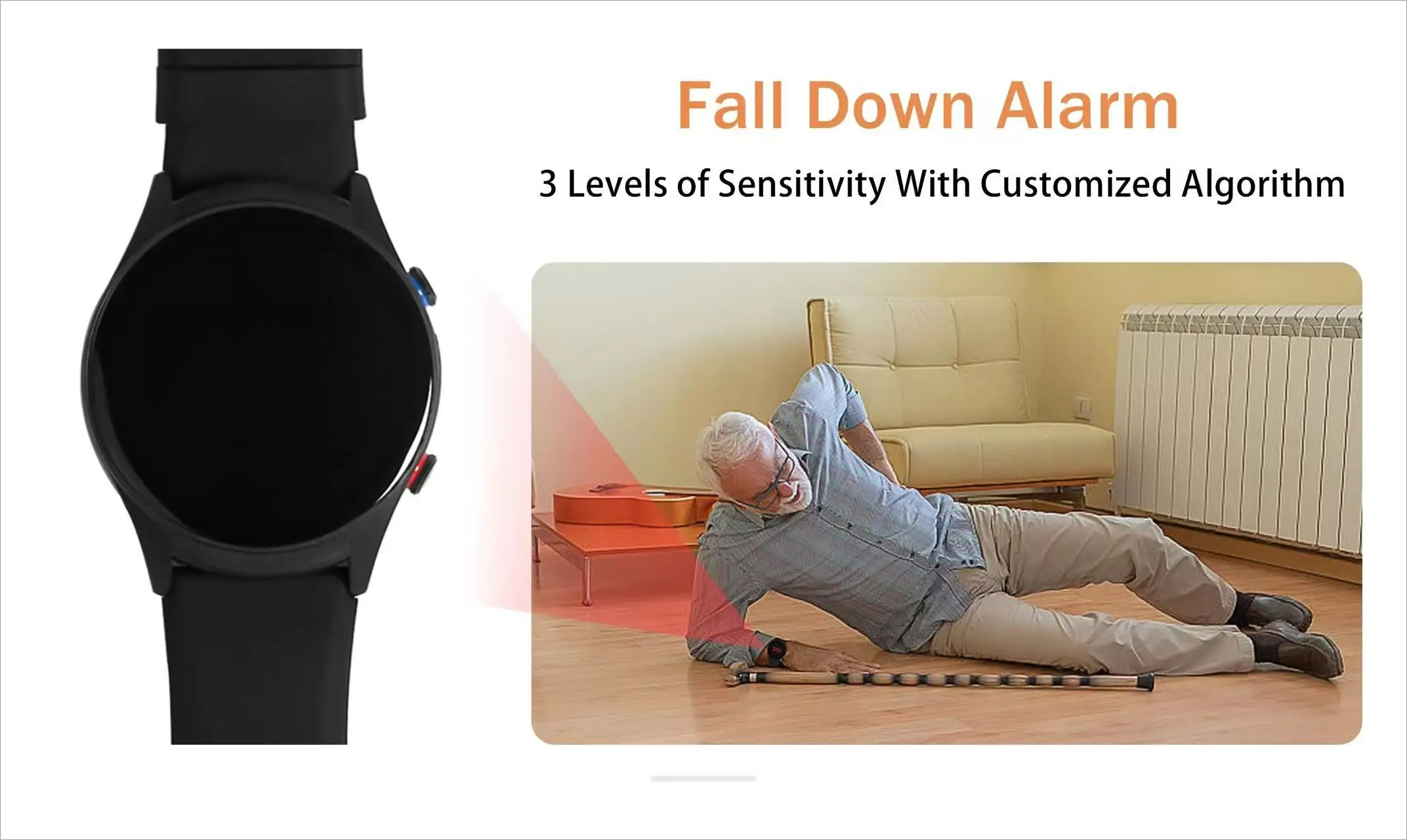 4G Elderly care smart watch Fa - Fall Detection Watch recensie en prijs