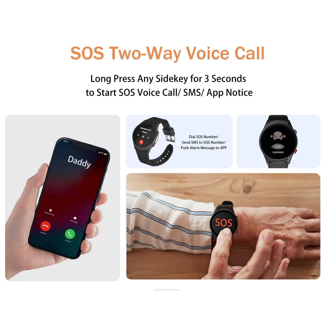 4G Elderly care smart watch Fa - Fall Detection Watch recensie en prijs