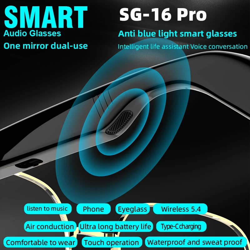 Lenovo New SG-16 Pro Smart Aud - Smart Glasses Lens recensie en prijs