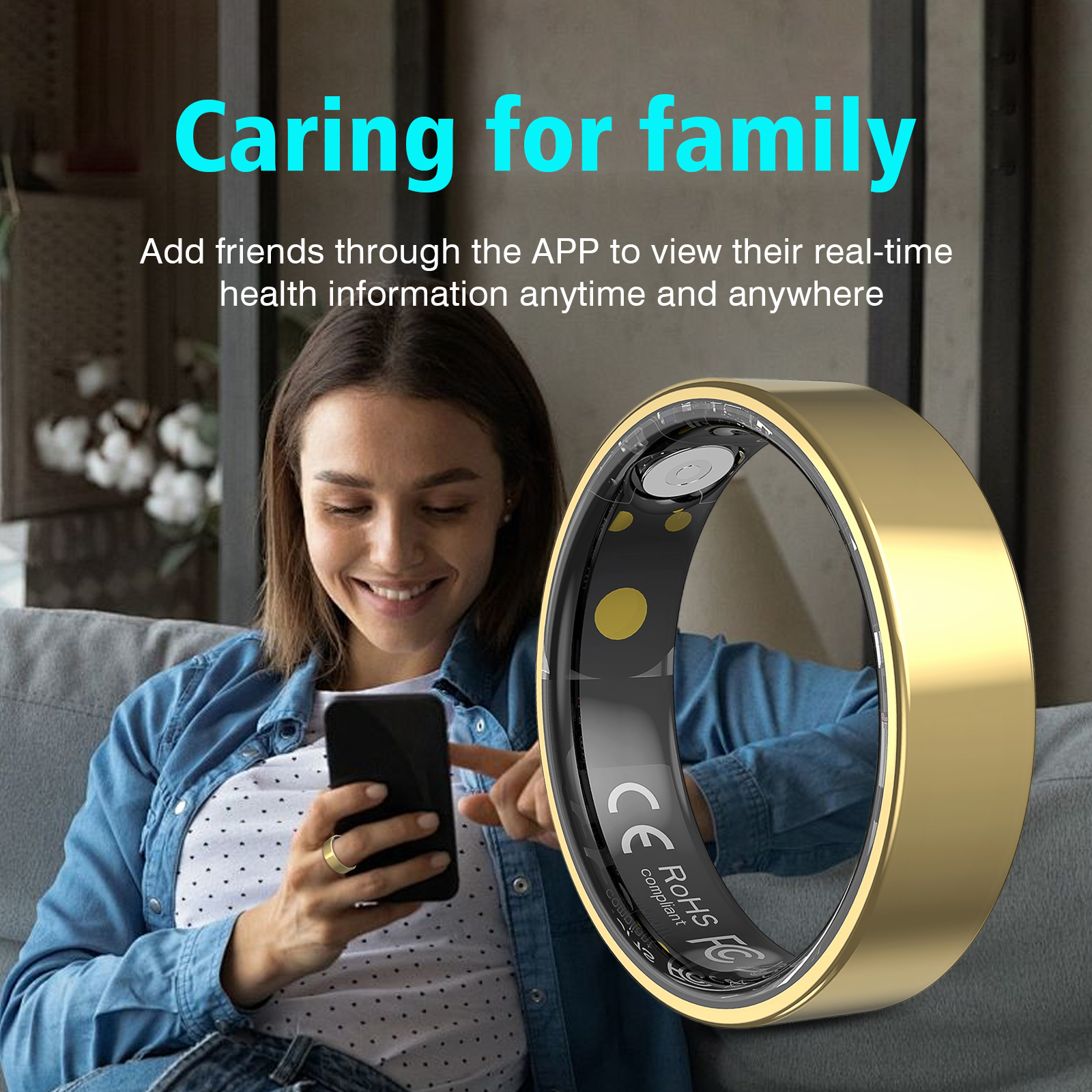 Smart Ring Men Women with Char - Temperature Ring Skin recensie en prijs